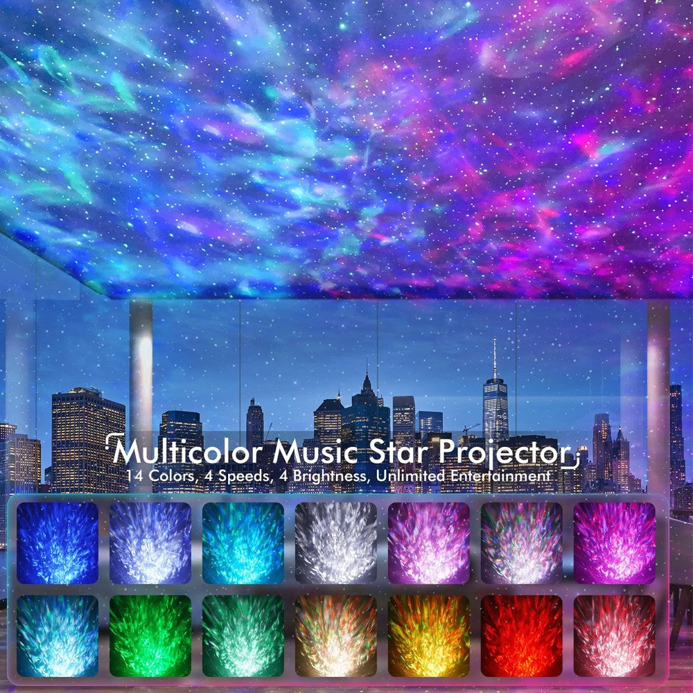 Dinosaur Egg Galaxy Star Projector Starry Light with Bluetooth Speaker Navy