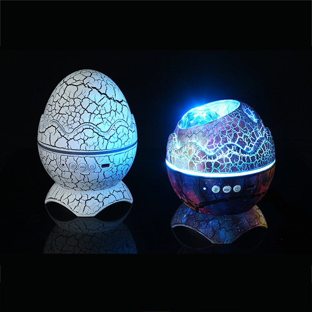 Dinosaur Egg Galaxy Star Projector Starry Light with Bluetooth Speaker White