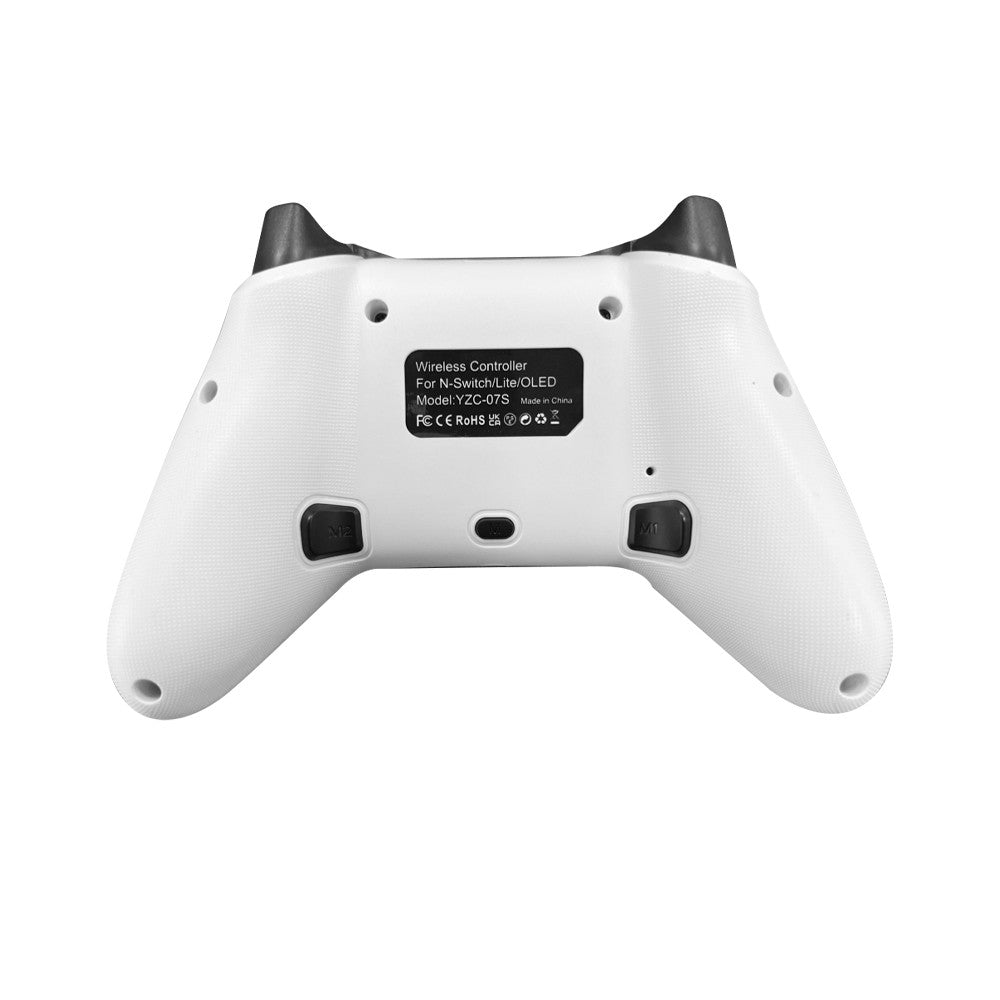 Wireless Bluetooth Game Controller RGB Lighting Programmable Remote for Nintendo Switch Lite/OLED White