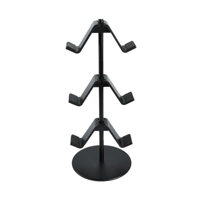3-Tier Controller Stand Adjustable Game Controller Headset Holder Black