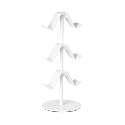 3-Tier Controller Stand Adjustable Game Controller Headset Holder White