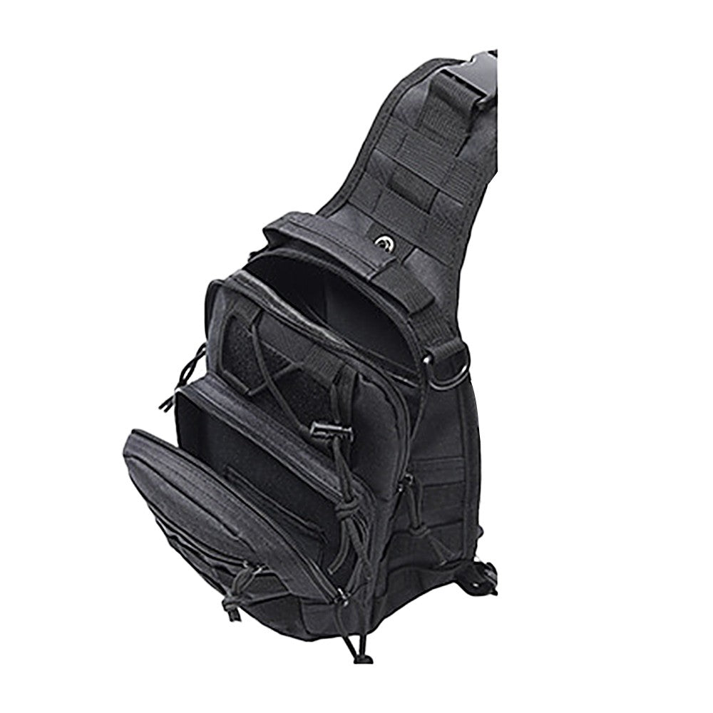 Outdoor Sport Chest Bag Sling Shoulder Bag for Men Black