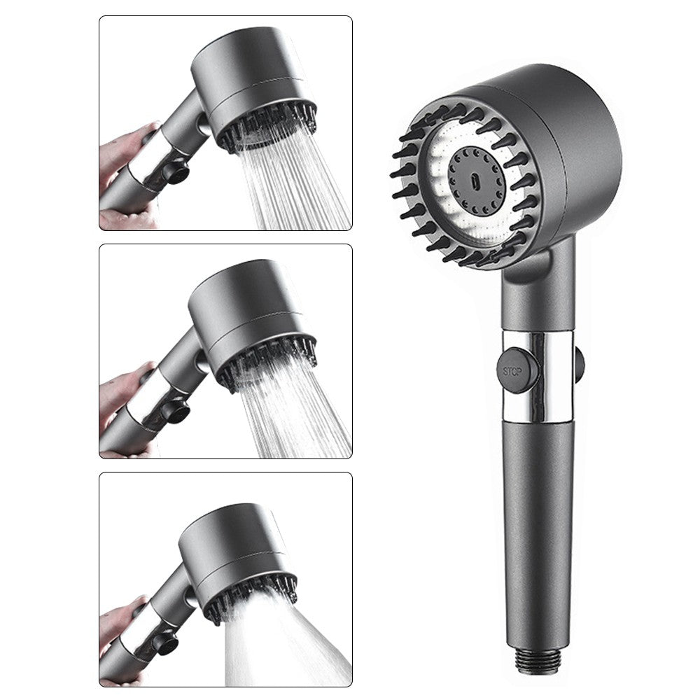 3 Modes High Pressure Shower Head Set Handheld Showerhead with Hose and Bracket
