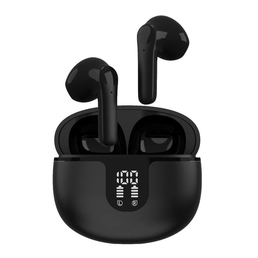 Wireless Bluetooth 5.3 Headphones In-Ear Earphones with LED Display Black