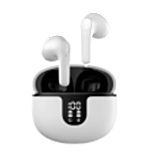 Wireless Bluetooth 5.3 Headphones In-Ear Earphones with LED Display White
