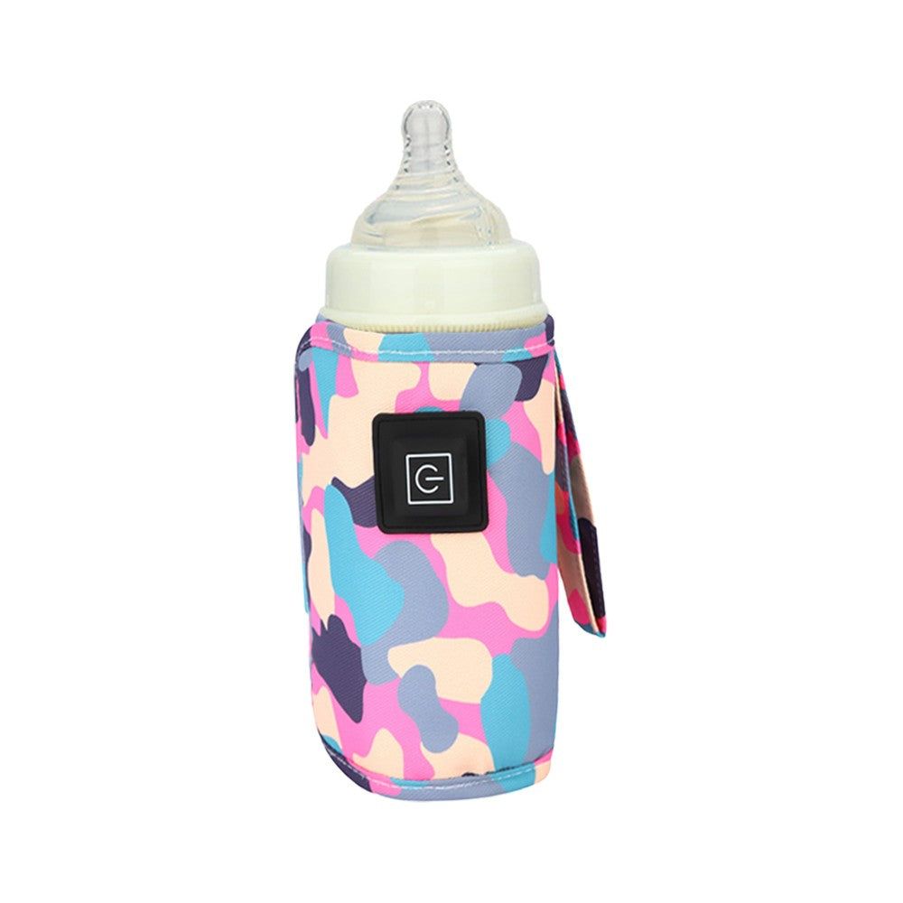 Travel USB Baby Bottle Warmer Milk Heater Bag Thermostat Portable Pouch Mixed Color