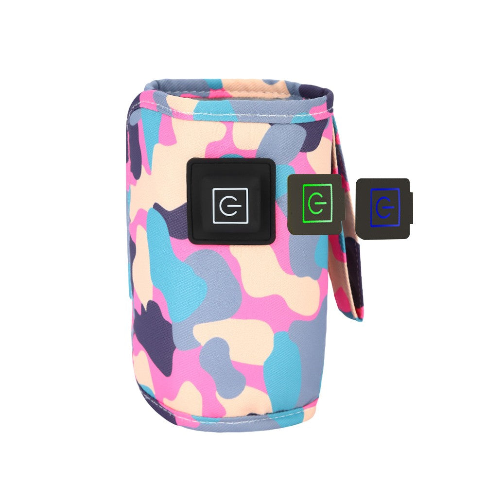 Travel USB Baby Bottle Warmer Milk Heater Bag Thermostat Portable Pouch Mixed Color