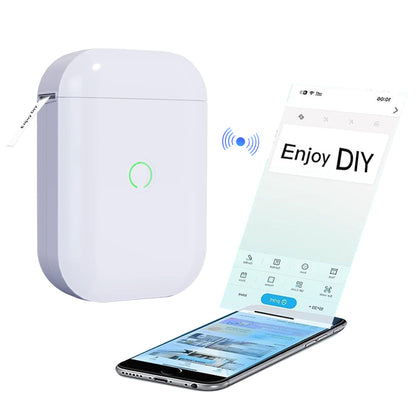 Portale Label Printer Wireless Bluetooth Label Maker Machine with Label Paper White