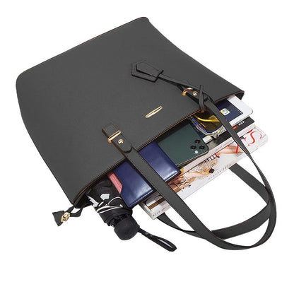 4-Piece Womens Purses and Handbags Set Tote Bag Shoulder Bag Card Holder