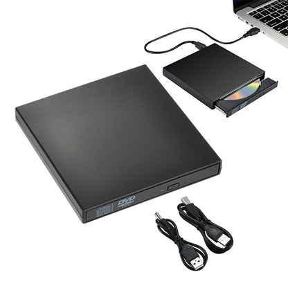 USB 2.0 External CD DVD Drive Portable External CD-RW Burner Player Black