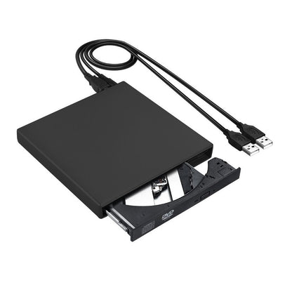 USB 2.0 External CD DVD Drive Portable External CD-RW Burner Player Black