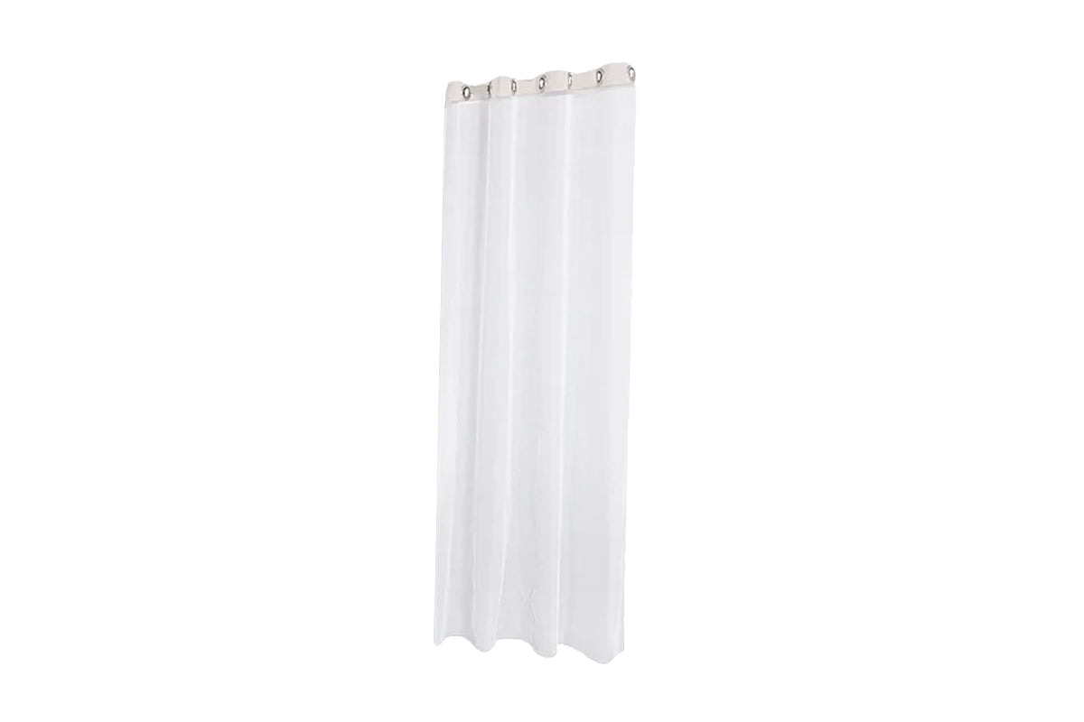 2 Piece Water Resistant White Outdoor Sheer Curtains