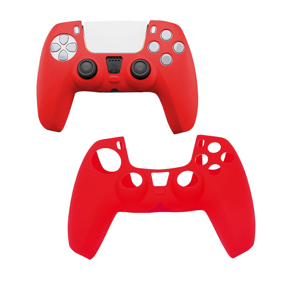 For SONY PlayStation PS5 Controller Protective Case Silicone Cover Case Red