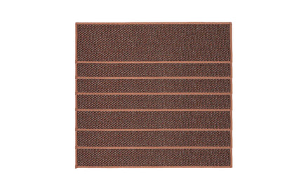 7 Piece Self Adhesive Stair Non-Slip Mat Carpet - Brown