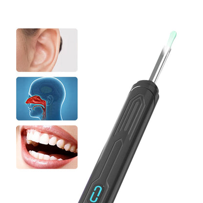 Wireless WiFi Ear Wax Remover with Otoscope Earwax Removal Tool Kit For Adult Kids Black