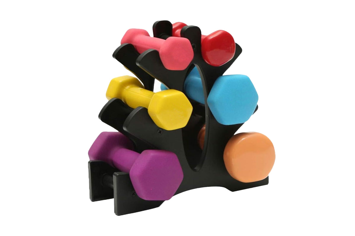 2pcs 3 Tier Dumbbell Storage Rack Tree Style Hand Weight Organizer