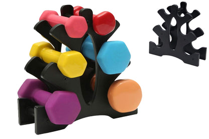 2pcs 3 Tier Dumbbell Storage Rack Tree Style Hand Weight Organizer