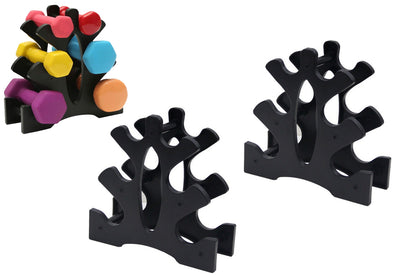 2pcs 3 Tier Dumbbell Storage Rack Tree Style Hand Weight Organizer