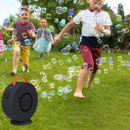 Portable Bubble Maker Electric Bubbles Machine Toy Outdoor Birthday Party Supplies Black