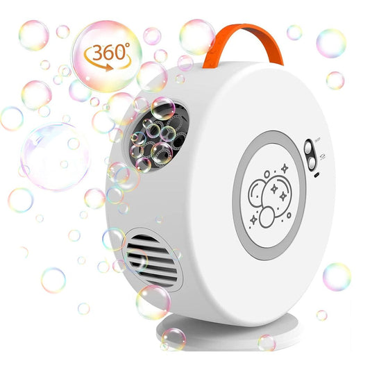 Portable Bubble Maker Electric Bubbles Machine Toy Outdoor Birthday Party Supplies White
