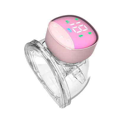 Portable Electric Breast Pump LCD Display Rechargeable Wearable Hands-Free Automatic Milker Pink