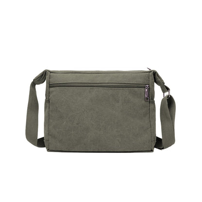 Men's Canvas Shoulder Messenger Bag Casual Crossbody Bag Green