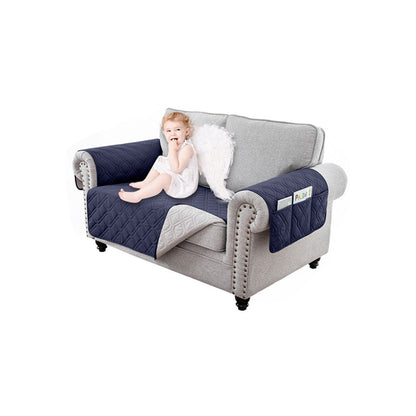 Water Resistant Split Recliner Couch Cover Non-Slip Sofa Chair Slipcovers Blue