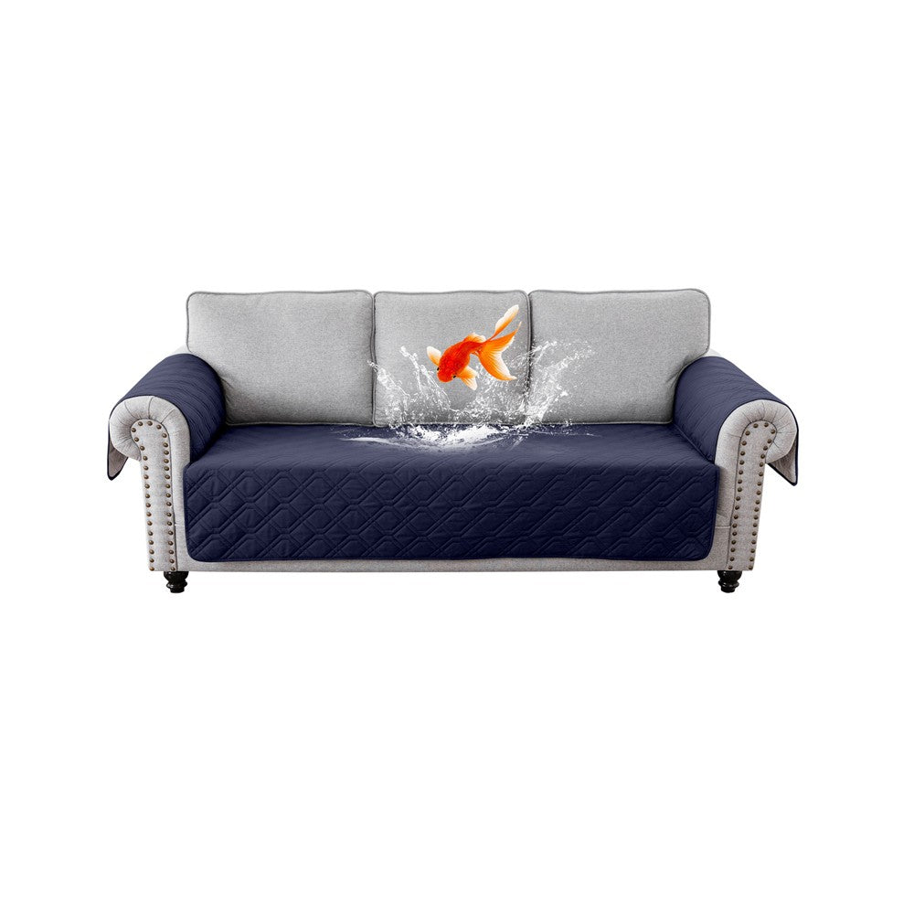 Water Resistant Split Recliner Couch Cover Non-Slip Sofa Chair Slipcovers Blue