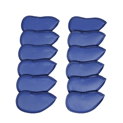 12 Pcs Golf Head Covers 3-9 A/S/P/Lw/ Iron Club Putter Head Protector Covers Blue