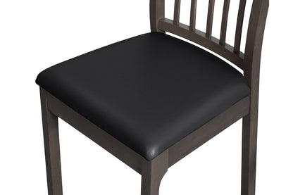 4Pcs Waterproof PU Leather Dining Chair Seat Cover Grey
