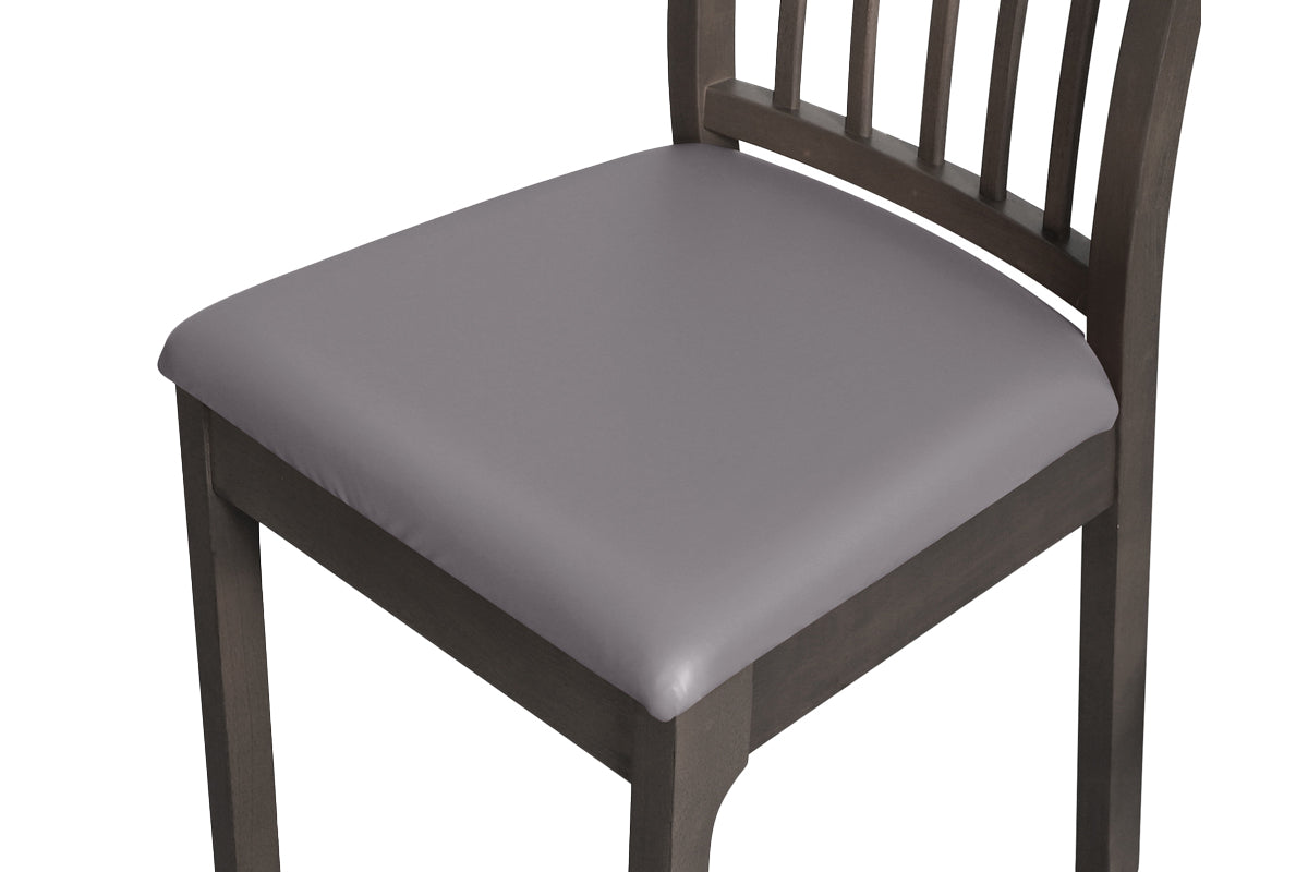 Waterproof PU Leather Dining Chair Seat Cover Grey