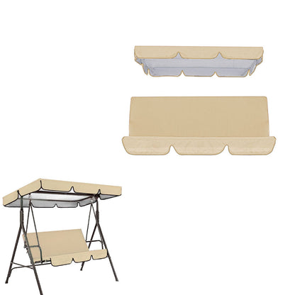 Replacement Swing Chair Cover Set Swing Canopy Seat Sun Shade Cover Beige