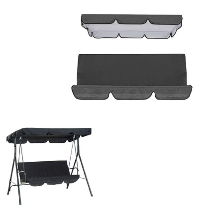 Replacement Swing Chair Cover Set Swing Canopy Seat Sun Shade Cover Black