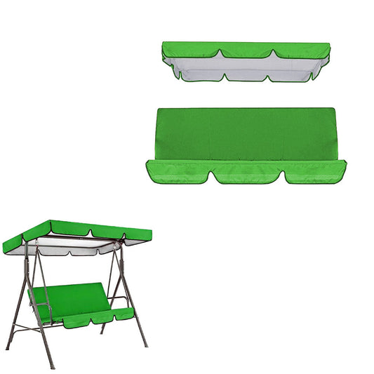 Replacement Swing Chair Cover Set Swing Canopy Seat Sun Shade Cover Green
