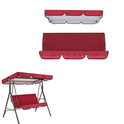 Replacement Swing Chair Cover Set Swing Canopy Seat Sun Shade Cover Red