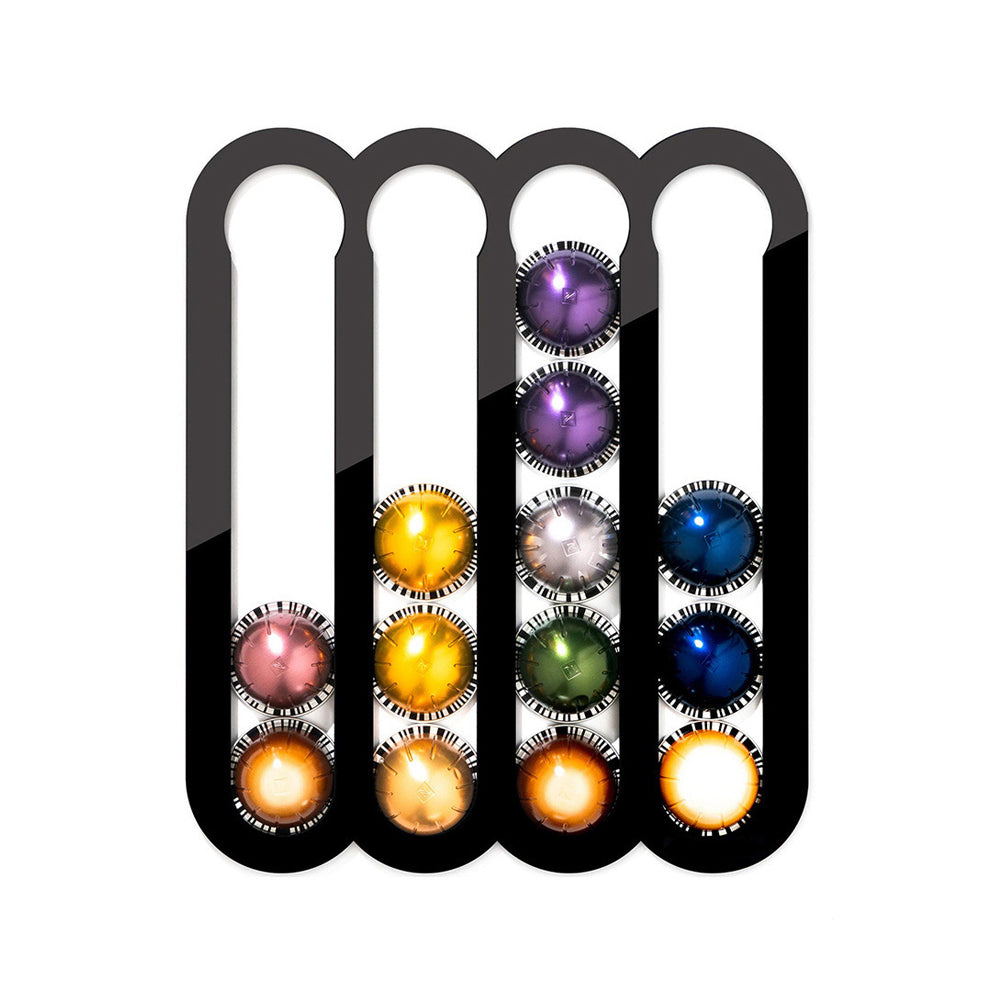 Magnetic Wall Mounted Coffee Pod Rack for Nespresso Vertuo Capsules Capsule Holder Black