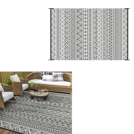 Geometric Pattern Floor Mat Camping Mat for Outdoor Patio Picnic Beach Style 1