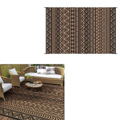 Geometric Pattern Floor Mat Camping Mat for Outdoor Patio Picnic Beach Style 2