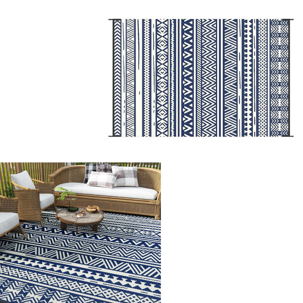 Geometric Pattern Floor Mat Camping Mat for Outdoor Patio Picnic Beach Style 3