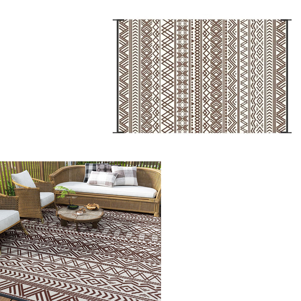 Geometric Pattern Floor Mat Camping Mat for Outdoor Patio Picnic Beach Style 4