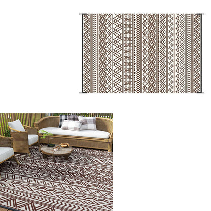 Geometric Pattern Floor Mat Camping Mat for Outdoor Patio Picnic Beach Style 4