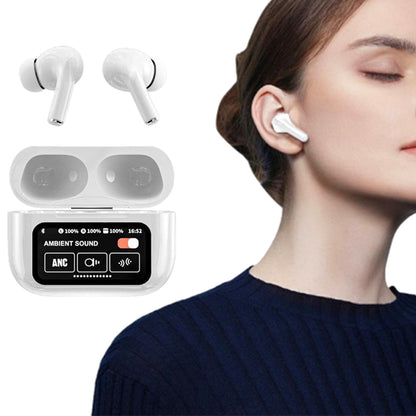 Smart LCD Display Bluetooth Earbuds Touch Screen Wireless Headphones