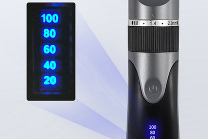 Cordless Barber Hair Clippers Mens Hair Trimmer with 4 Guards-Grey