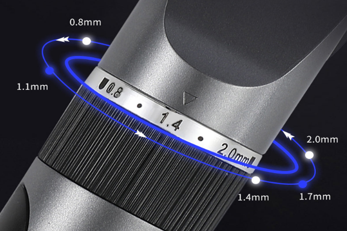 Cordless Barber Hair Clippers Mens Hair Trimmer with 4 Guards-Grey
