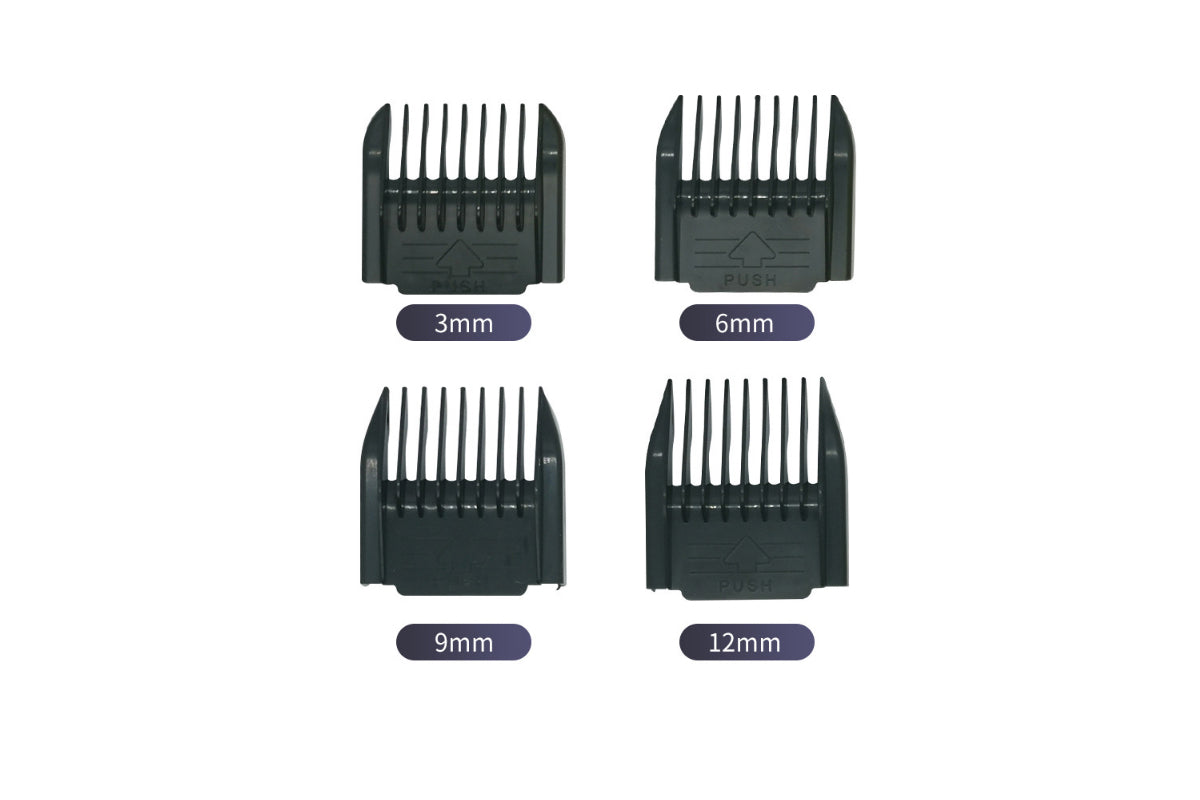 Cordless Barber Hair Clippers Mens Hair Trimmer with 4 Guards-Grey