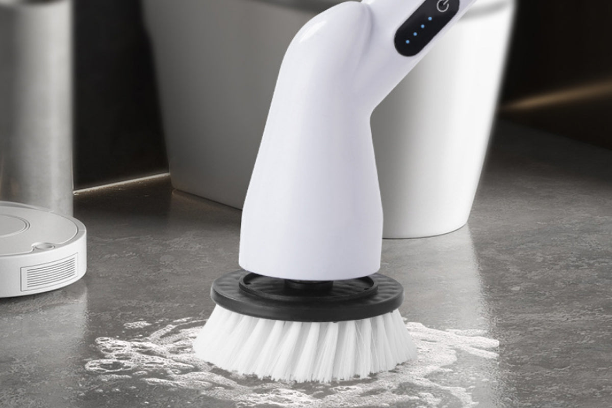 Electric Spin Scrubber 8 in 1 Shower Cleaning Brush with 9 Brush Heads