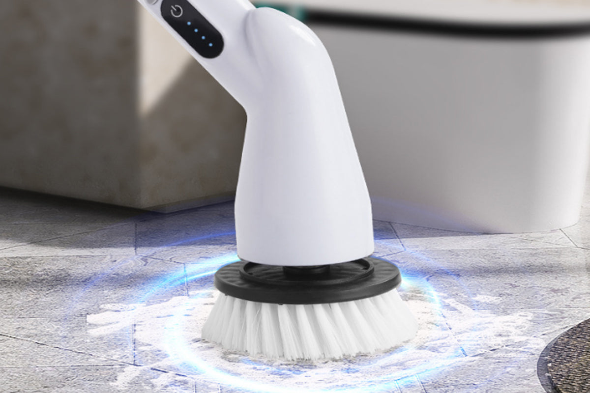 Electric Spin Scrubber 8 in 1 Shower Cleaning Brush with 9 Brush Heads