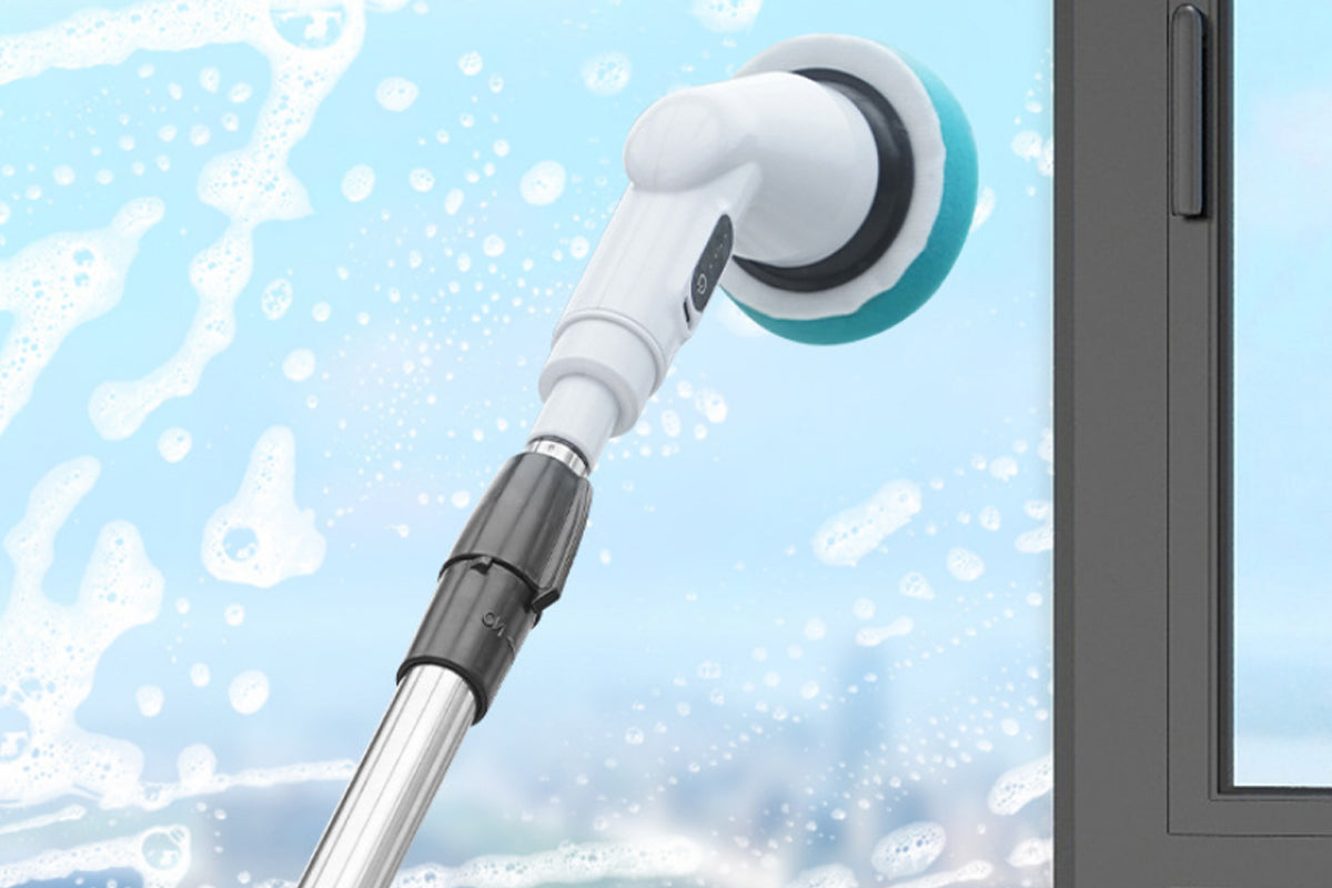 Electric Spin Scrubber 8 in 1 Shower Cleaning Brush with 9 Brush Heads