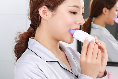 Ultrasonic Automatic Toothbrush Electric Teeth Whitening U-Shaped Brush-White