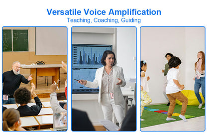 Portable Voice Amplifier with Wired Microphone Headset Rechargeable PA System Speaker-Rose Gold